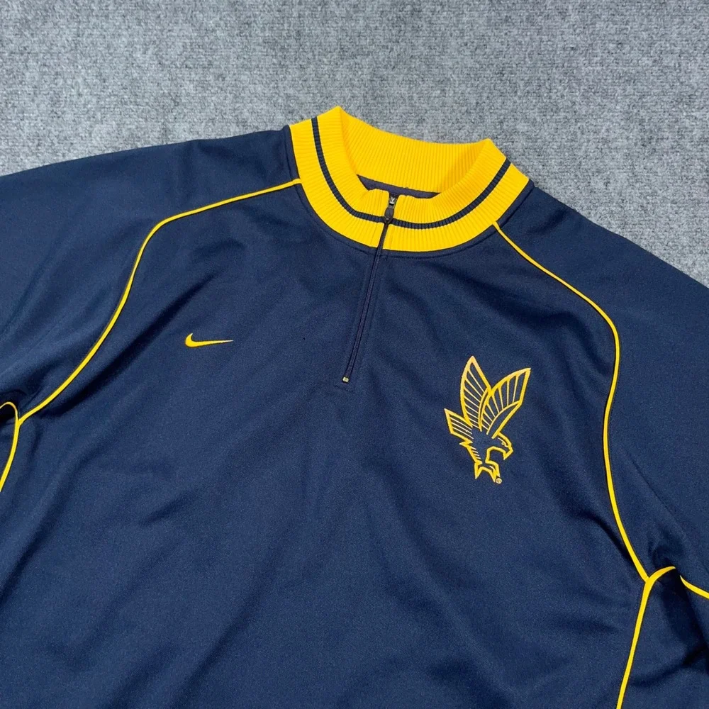 VTG Nike Team Marquette Golden Eagles Men's L 1/4 Zip‎ Warm Up Shirt Loose Fit